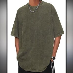 Aelfric Eden Vintage Green Short Sleeve Tee oversized tee - medium